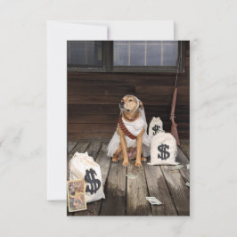 Robber Bride Hund costume bok lustinotecard Tack Kort