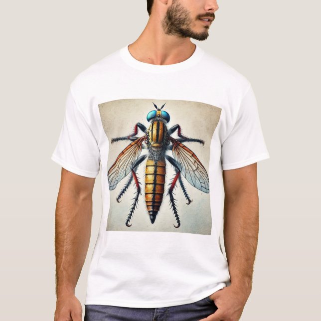 robber fly 101024IREF215 - Watercolor T Shirt (Framsida)