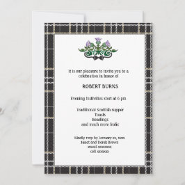 Robbie Burns Black Tie-inbjudan Julkort