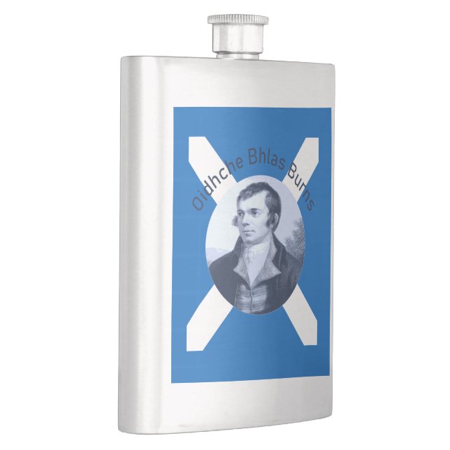 Robbie Burns - I Blå Oidhche Bhlas Burns Saltire Fickplunta (Höger)