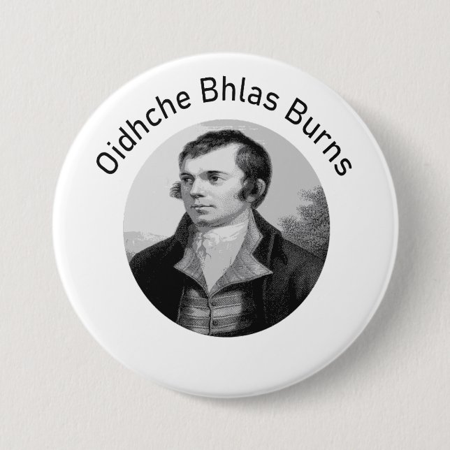 Robbie Burns - Oidhche Bhlas Burns på gaeliska i g Knapp (Framsida)