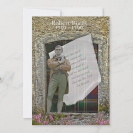 Robbie Burns Old Stone och Heather Inbjudningar