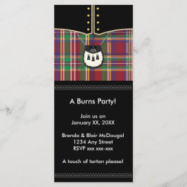Robbie Burns party inbjudan contemporary