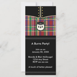 Robbie Burns party inbjudan contemporary