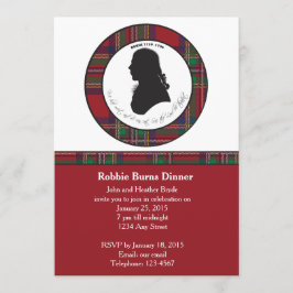 Robbie Burns Silhouette-inbjudan Inbjudningar