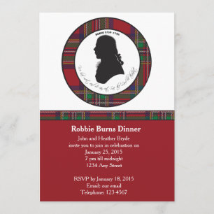 Robbie Burns Silhouette-inbjudan Inbjudningar