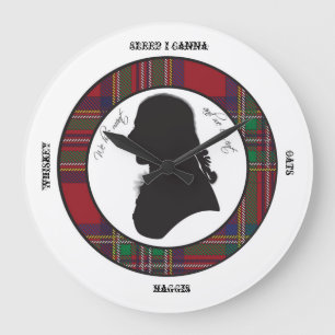Robbie Burns silhouette klocka