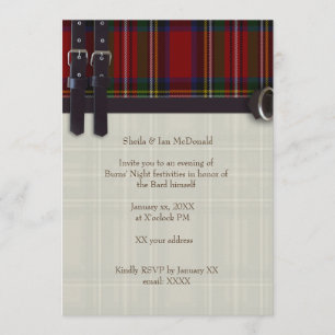 Robbie Burns Traditional Inbjudningar