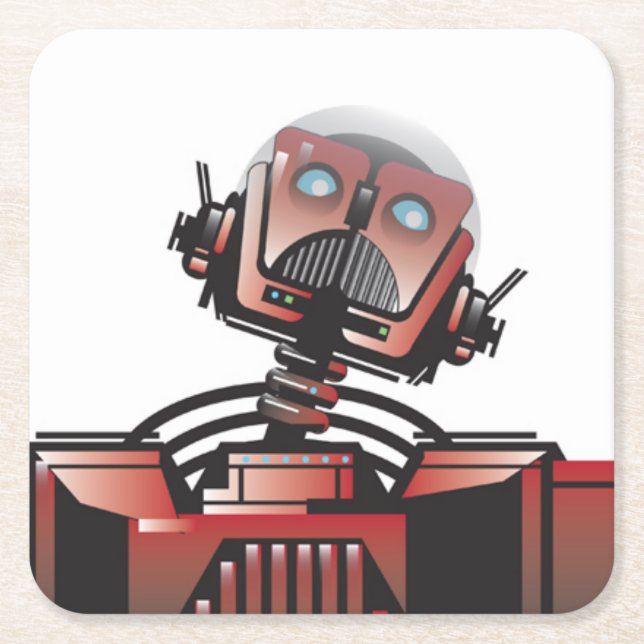 Robbie robotkustfartyget underlägg papper kvadrat (Framsidan)