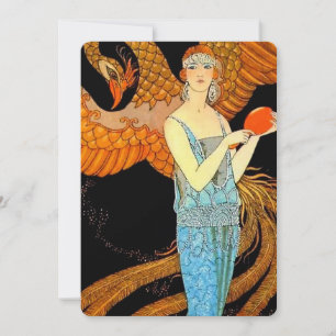 “Robe de Soir” Art Deco av George Barbier Inbjudningar