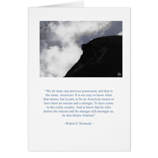 Robert "Bobby" Kennedy, Exile fortfarande bland os Hälsningskort (Framsidan)