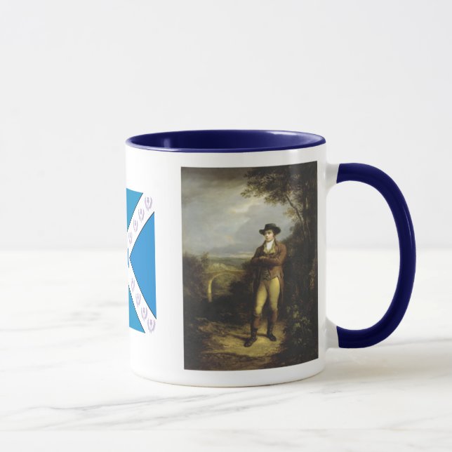Robert bränner med muggen för skottSaltire kaffe Mugg (Höger)
