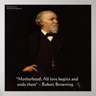 Robert Browning Berömd Moderskap Citat Affisch