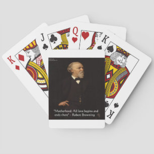Robert Browning Berömd moderskapscitat Spelkort
