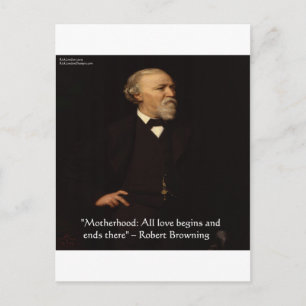 Robert Browning Berömd moderskapscitat Vykort