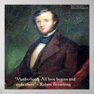 Robert Browning Citat om Moderskap Affisch