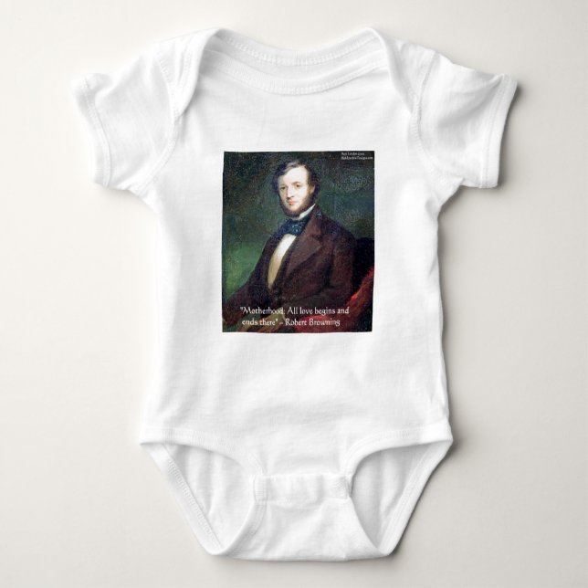 Robert Browning Citat om moderskap T Shirt (Framsida)