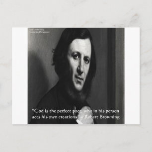 Robert Browning Gud fullkomlig poet Citat Vykort