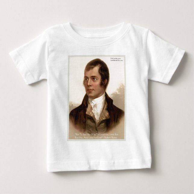 Robert Burns "Att känna henne" Kärlekscitat presen T-shirt (Framsida)