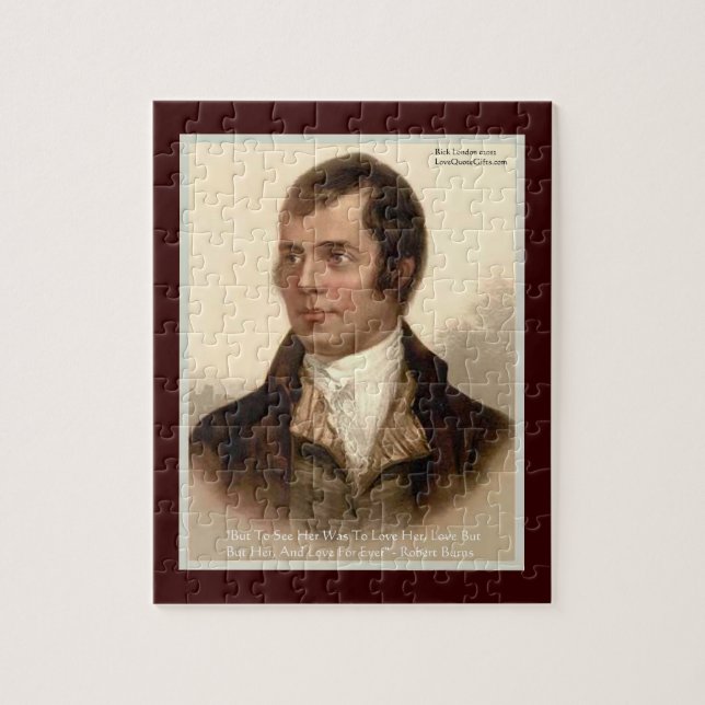 Robert Burns "Att känna henne" Kärlekscitat Pussel (Vertikal)