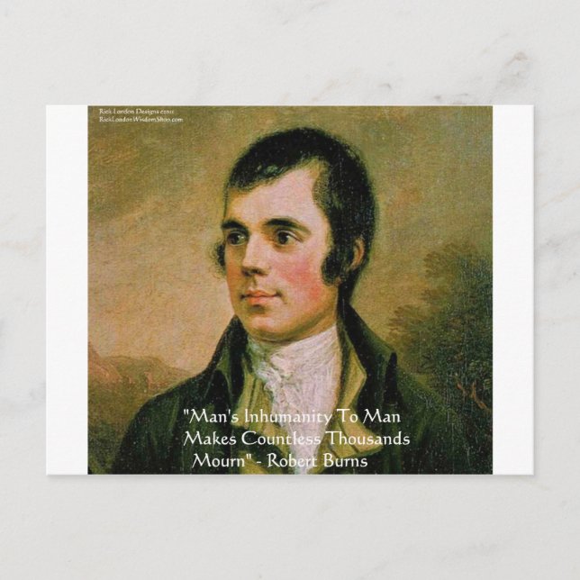 Robert Burns Berömd Citat Vykort (Framsida)