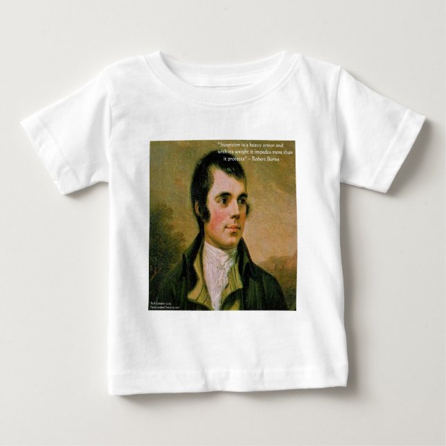 Robert Burns & Berömd misstankesats Tee Shirt (Framsida)