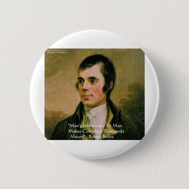 Robert Burns Berömd Quote Knapp (Framsida)