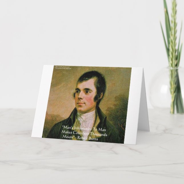 Robert Burns Berömd Quote Kort (Framsida)