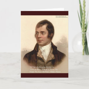 Robert Burns Berömd Quote Kort