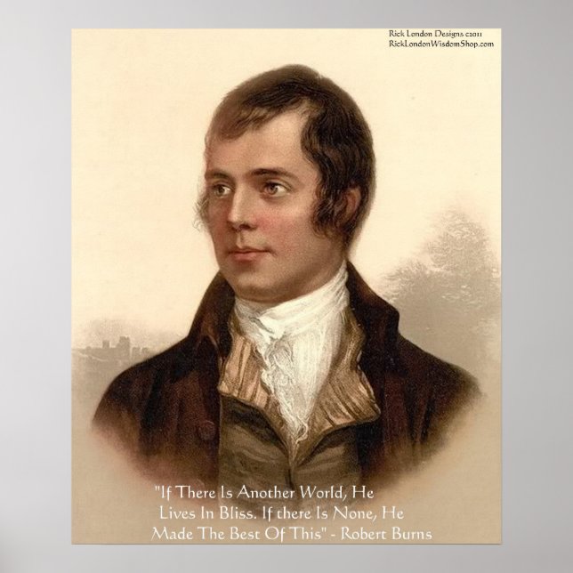 Robert Burns Berömd Quote Poster (Framsidan)