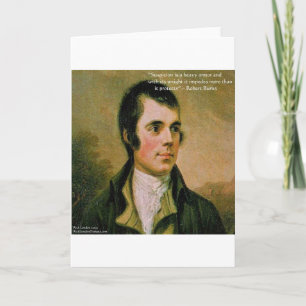Robert Burns & Berömd Suspicion Quote Kort