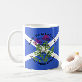Robert Burns Birthday Dikt Thistle Flagga Kaffemugg