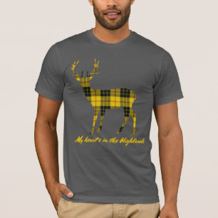 Robert Burns Quote MacLeod of Lewis Tartan Stag Tee