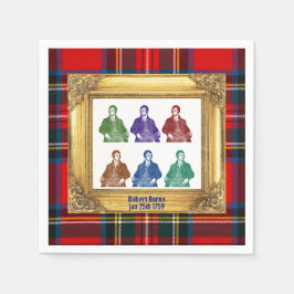 Robert Burns Royal Stewart Plaid 25 jan Multi Pappersservett