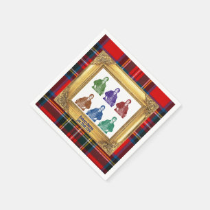 Robert Burns Royal Stewart Plaid 25 jan Multi Pappersservett