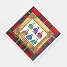 Robert Burns Royal Stewart Plaid 25 januari Multi Pappersservett