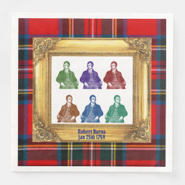 Robert Burns Royal Stewart Plaid 25 januari Multi Pappersservett
