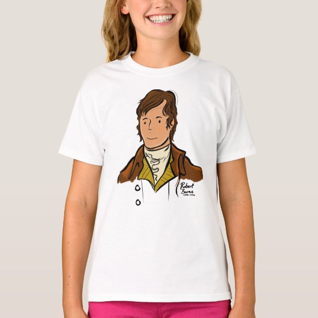 Robert Burns Scotland's National Poet T Shirt (Framsida)