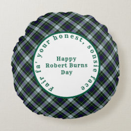 Robert Burns Scottish Tartan 2 Rund Kudde