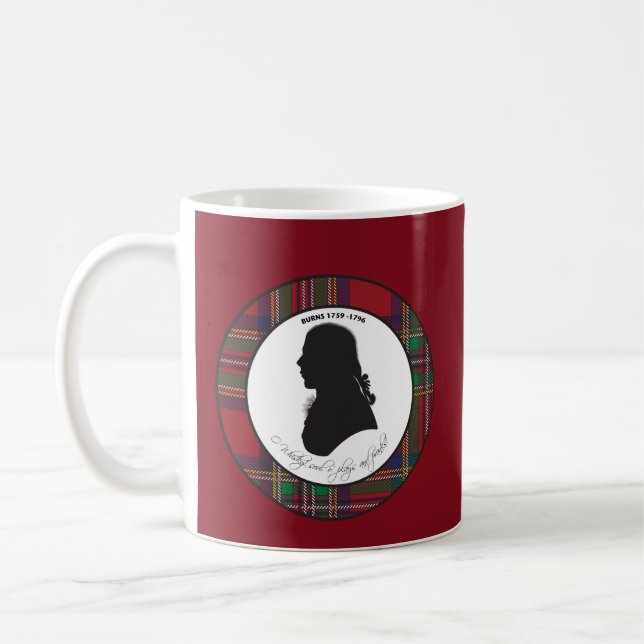 Robert Burns silhouette mugg (Vänster)