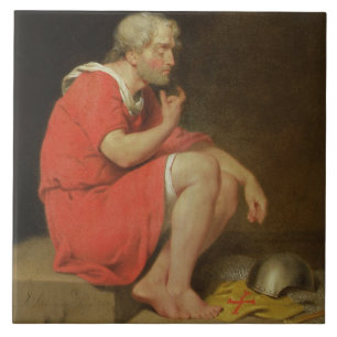 Robert (c.1054-1134) hertig av Normandy i Kakelplatta