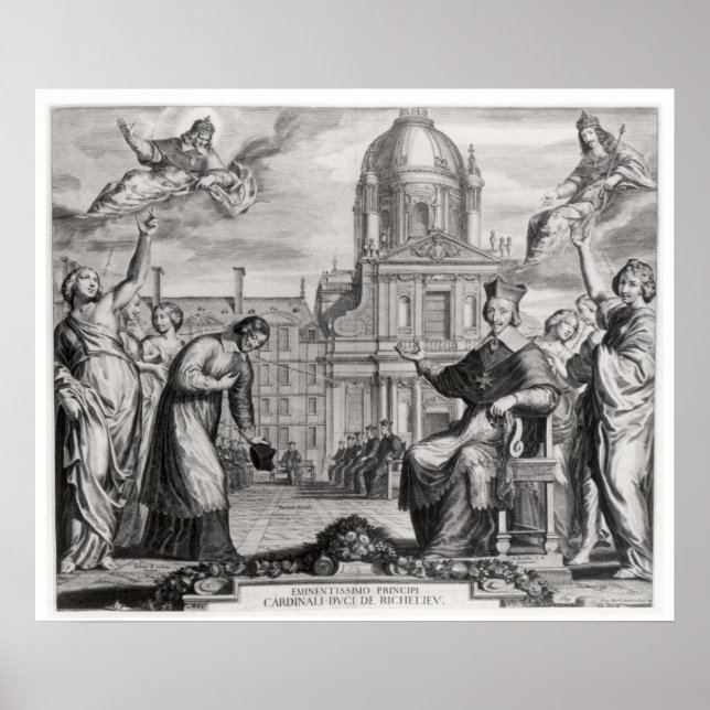 Robert de Sorbon och Cardinal Richelieu Poster (Framsidan)