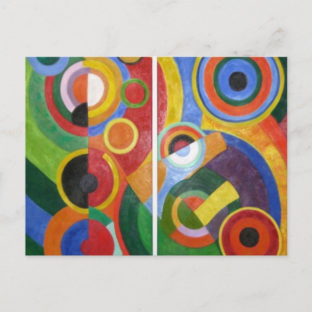 Robert Delaunay abstrakt art Vykort (Framsida)