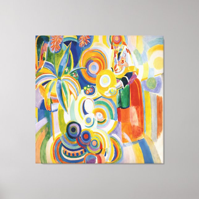 Robert Delaunay - Portugisiska Woman Canvastryck (Framsida)