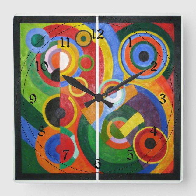 Robert Delaunay: Rrytm Fyrkantig Klocka (Framsida)