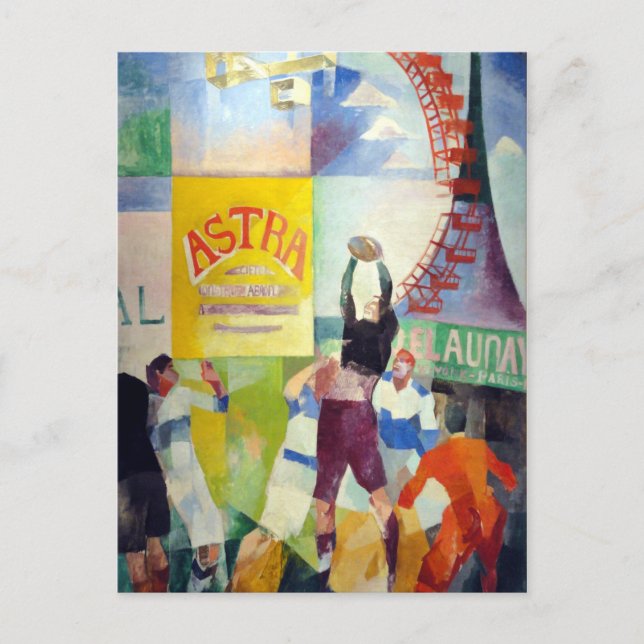 Robert Delaunay the Cardiff Team Vykort (Framsida)