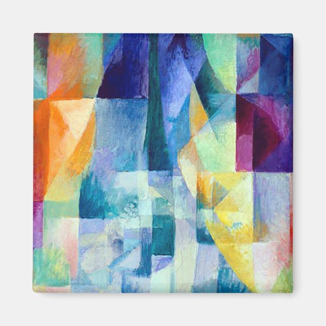 Robert Delaunays parallella fönster Magnet (Framsidan)