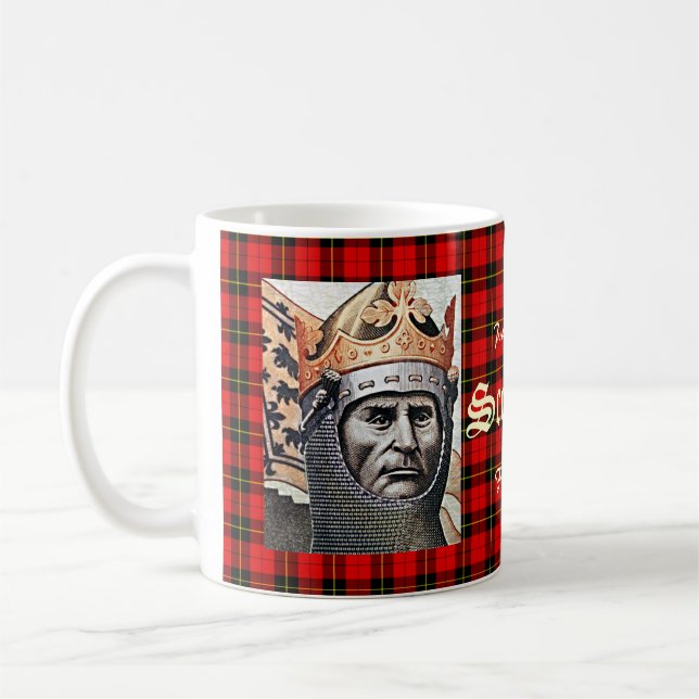 Robert den Bruce Wallace Tartanmuggen Kaffemugg (Vänster)
