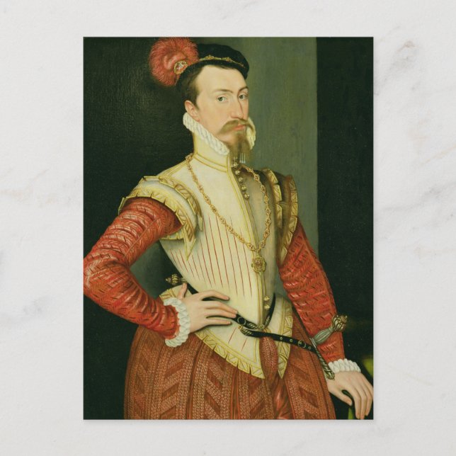 Robert Dudley (1532-88) 1st Earl of Leicester, c.1 Vykort (Framsida)
