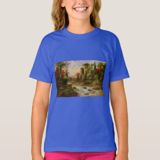 Robert Duncanson för flod för höstnedgångskog öde T-shirt